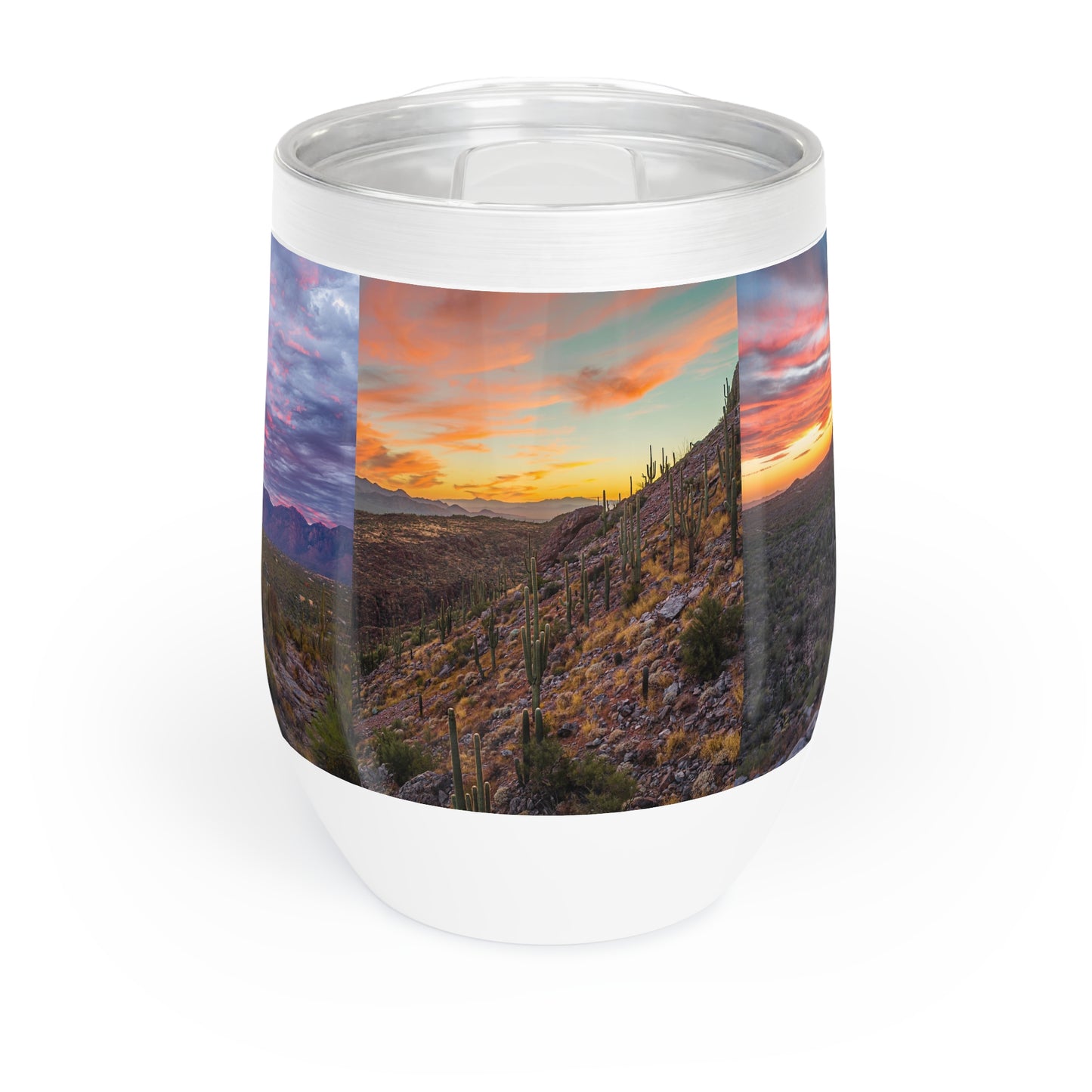 Sunset and Saguaros Wine Tumbler