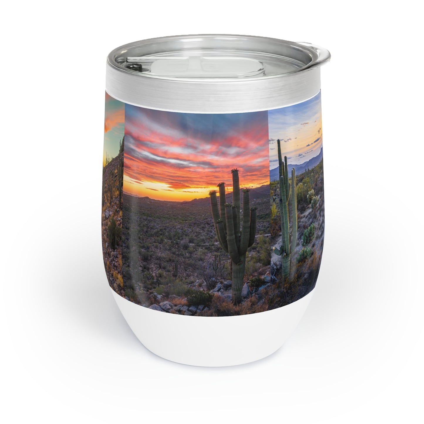 Sunset and Saguaros Wine Tumbler