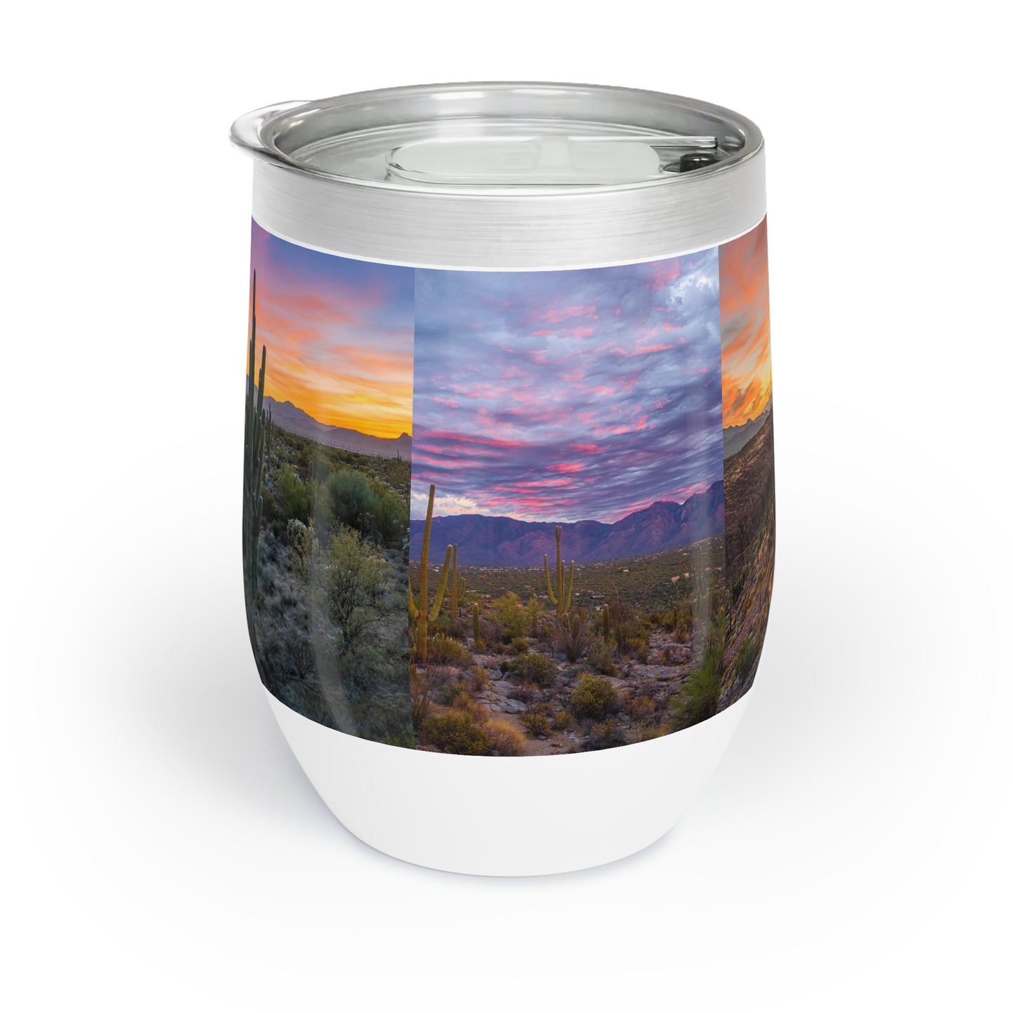 Sunset and Saguaros Wine Tumbler