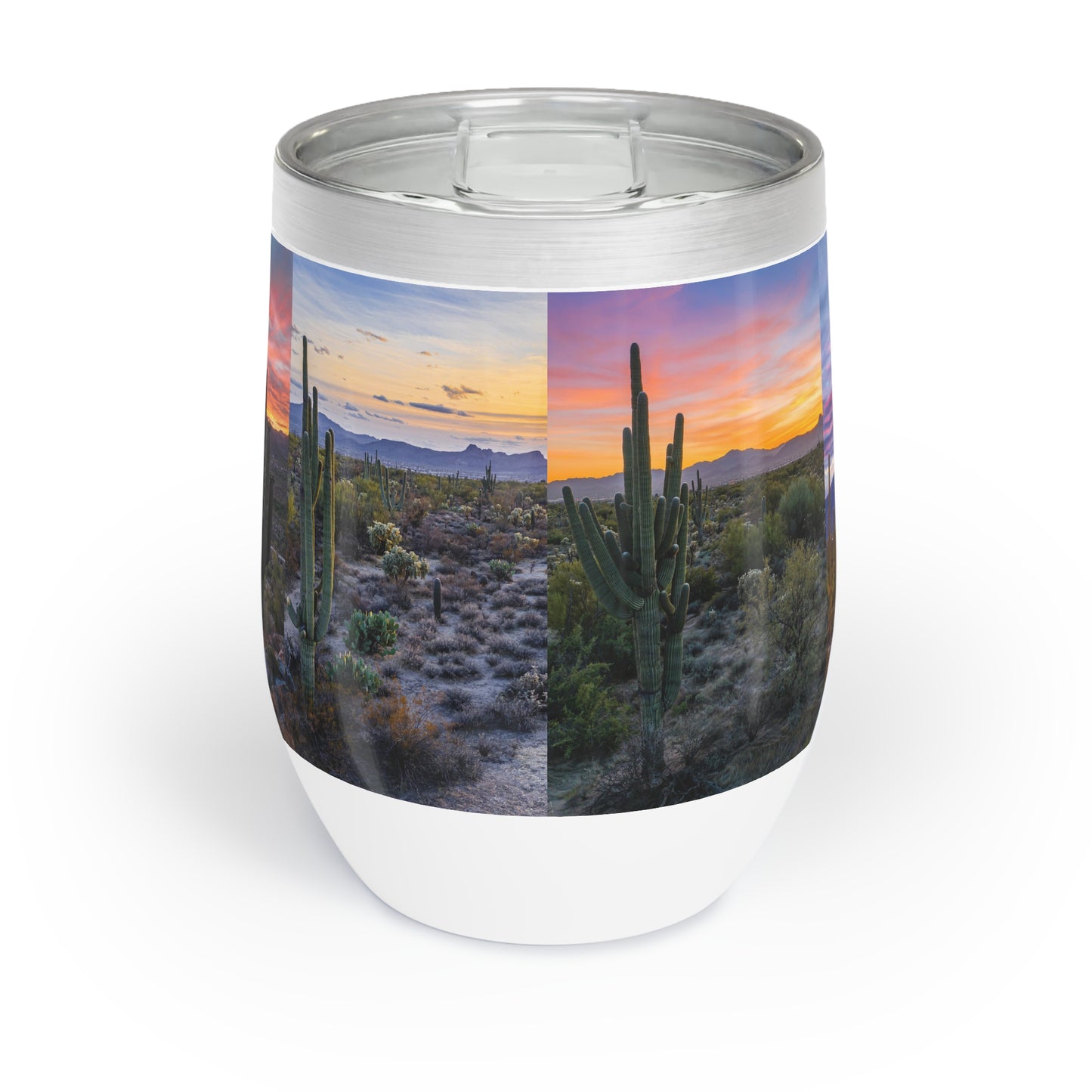 Sunset and Saguaros Wine Tumbler